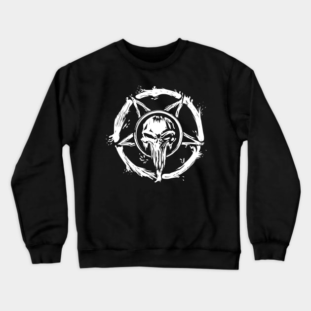 Pentagram Skull Crewneck Sweatshirt by Lifeline/BoneheadZ Apparel